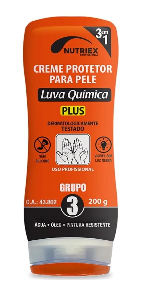 CREME PROTETOR LUVA QUÍMICA GRUPO 3 120G CA43802 NUTRIEX