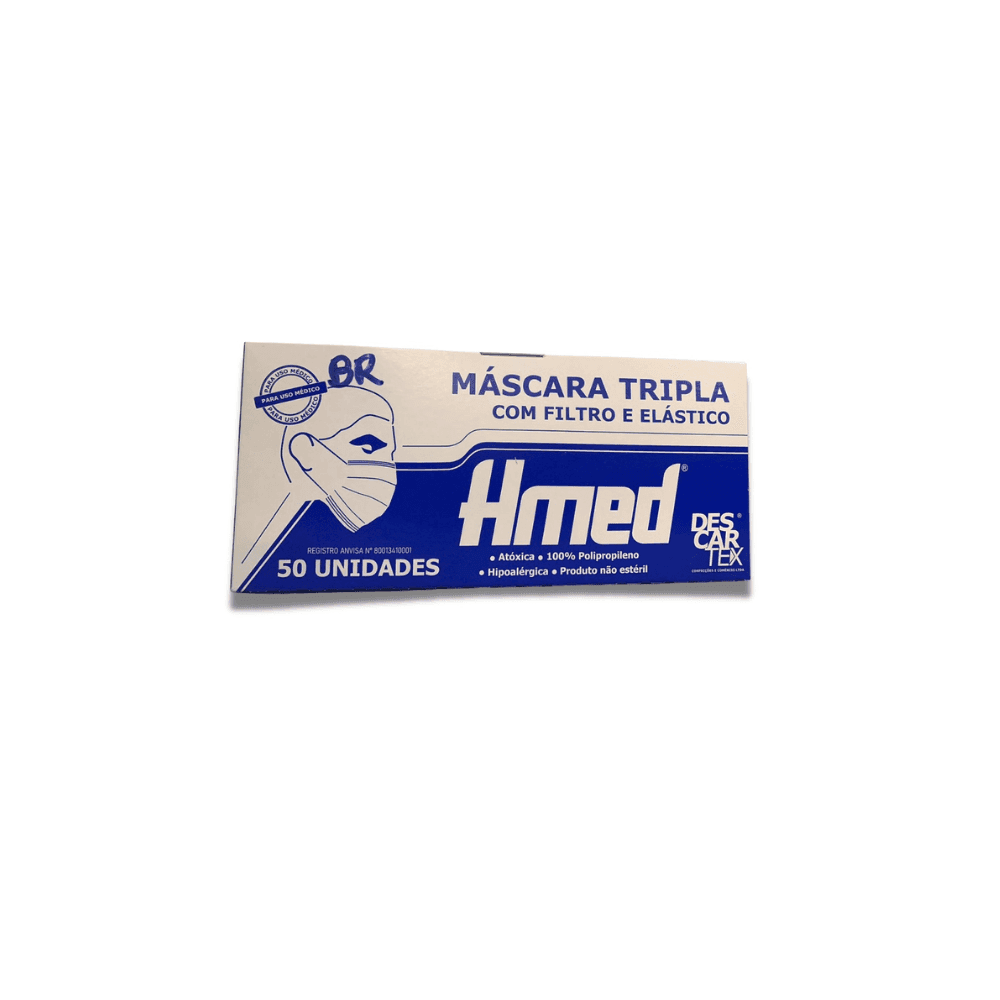 MÁSCARA DESCARTÁVEL HMED 50 UNI
