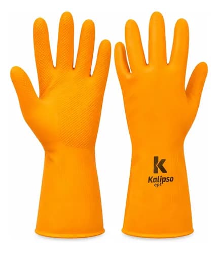 LUVA LATÉX ORANGE CA32499 KALIPSO